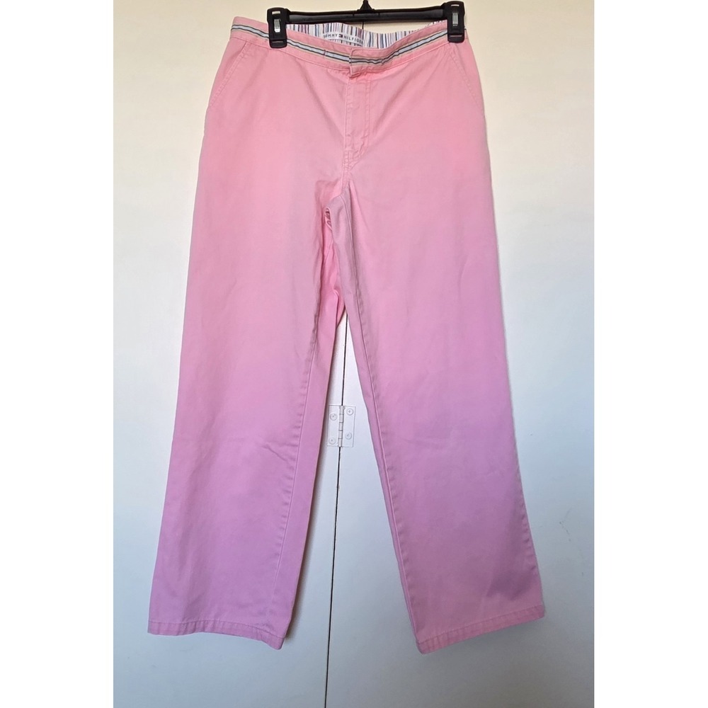 TOMMY HILFIGER Women's Pink Wide-Leg Pants Sz 6 Excellent ~Pre-owned Condition~